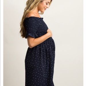 Pink blush maternity dress